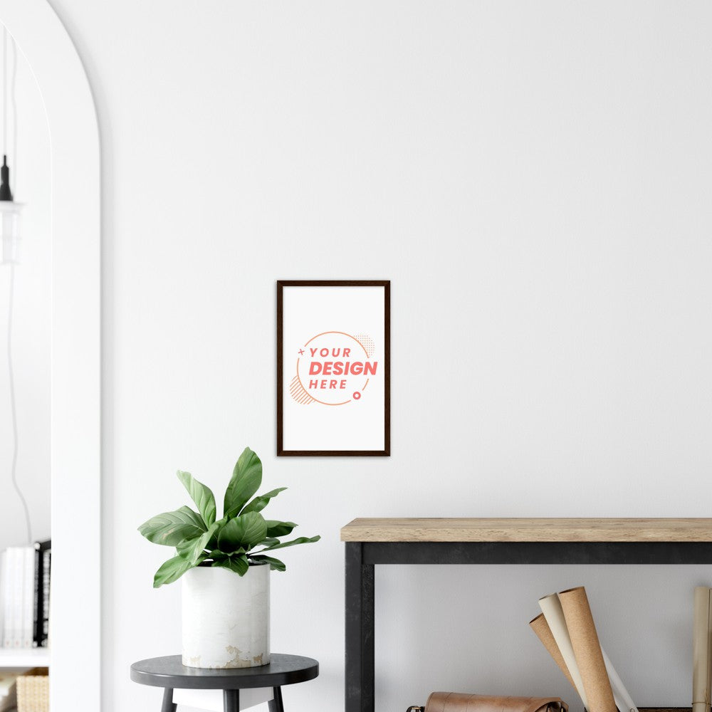 Premium Semi-Glossy Paper Wooden Framed Poster