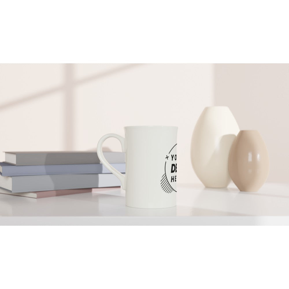 White 10oz Porcelain Slim Mug