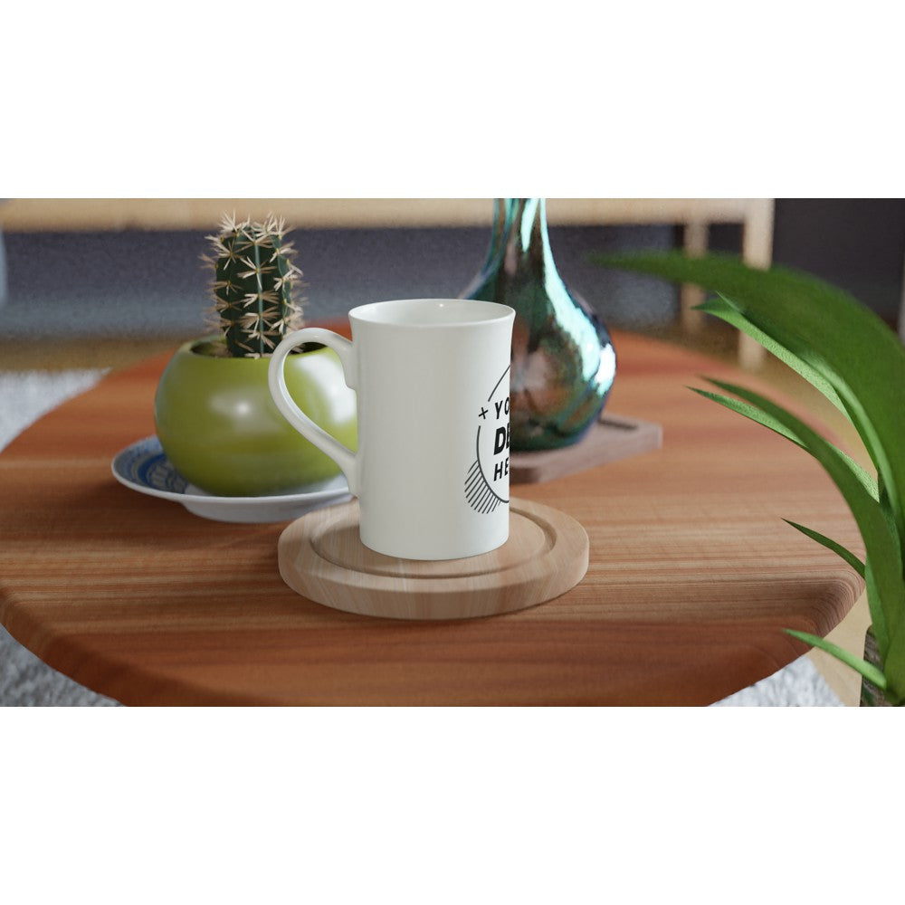 White 10oz Porcelain Slim Mug