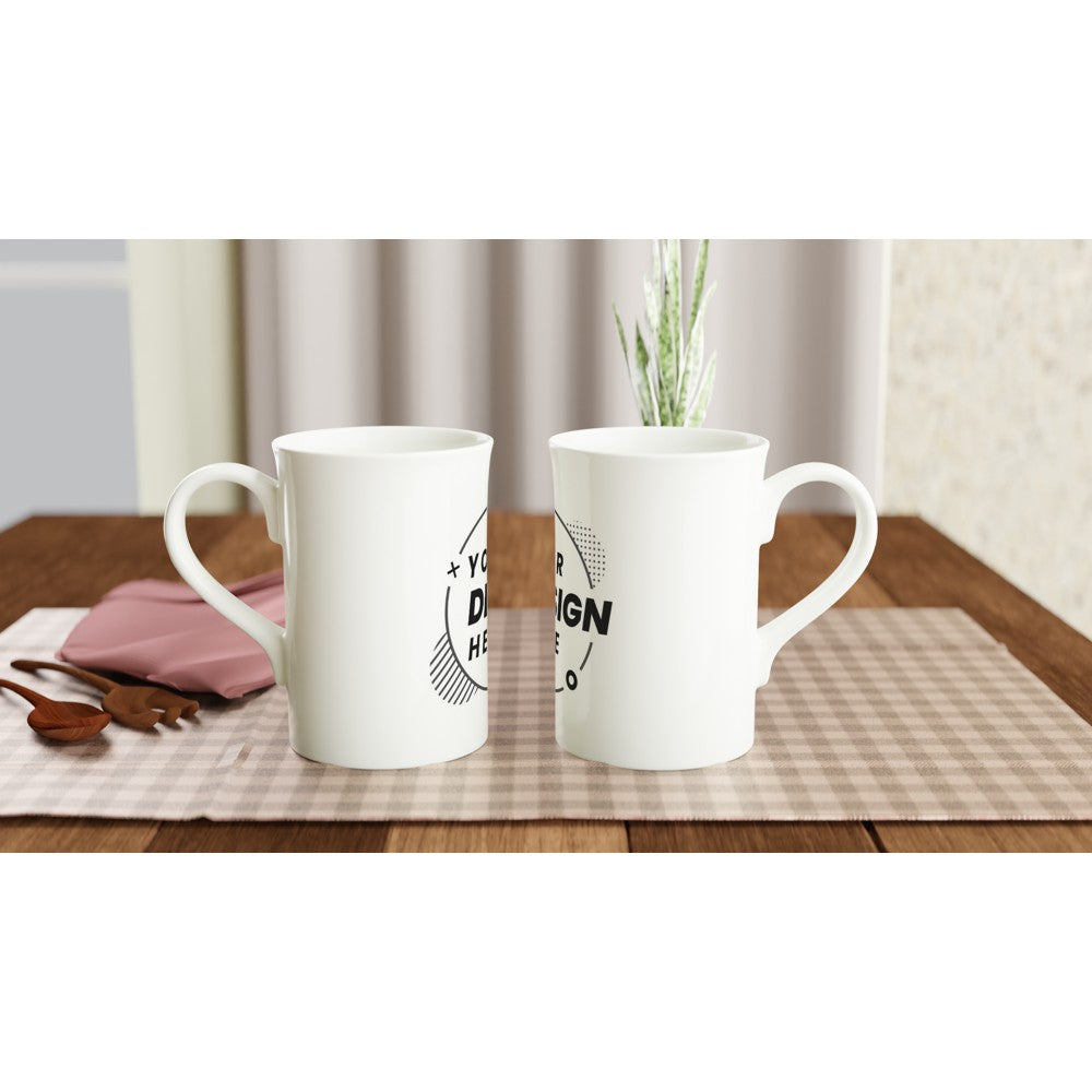 White 10oz Porcelain Slim Mug