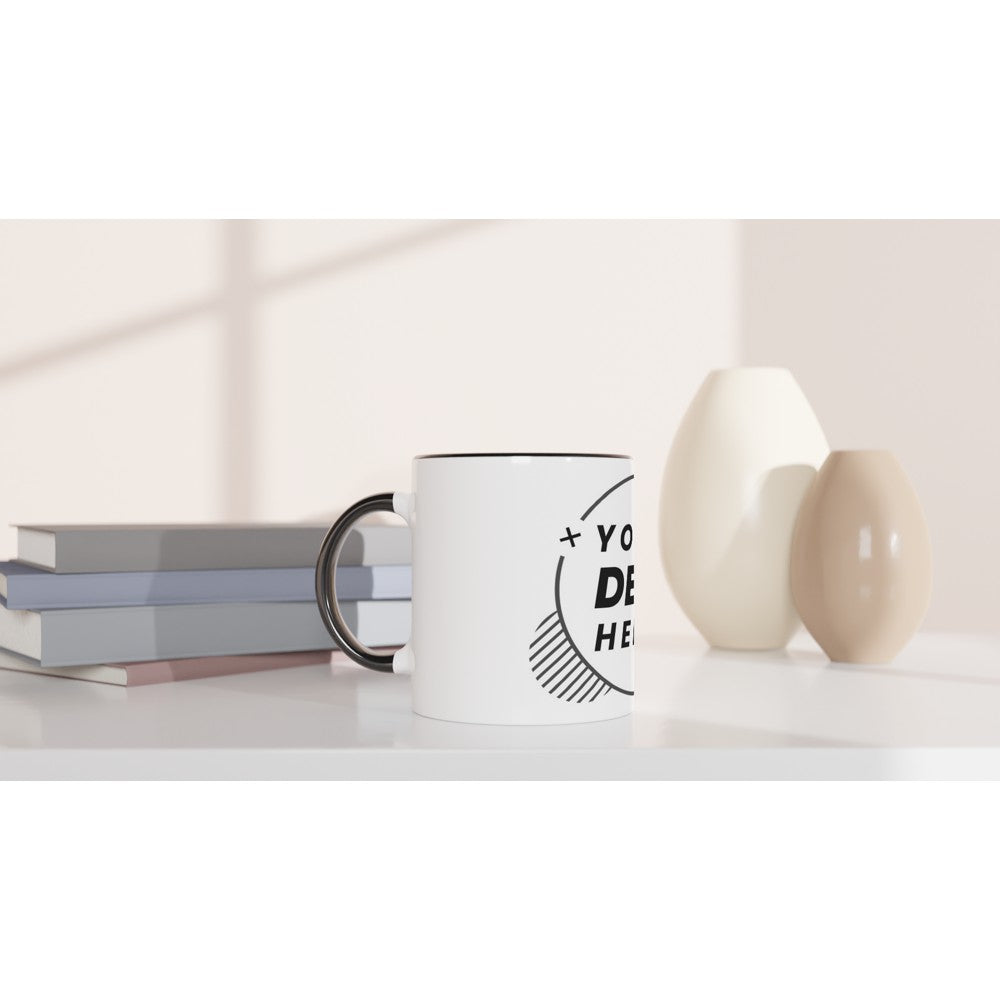 White 11oz Ceramic Mug with Color Inside