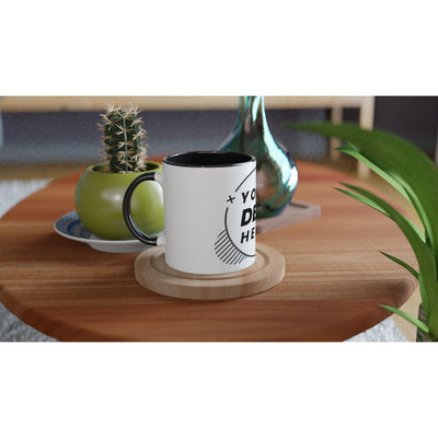 White 11oz Ceramic Mug with Color Inside