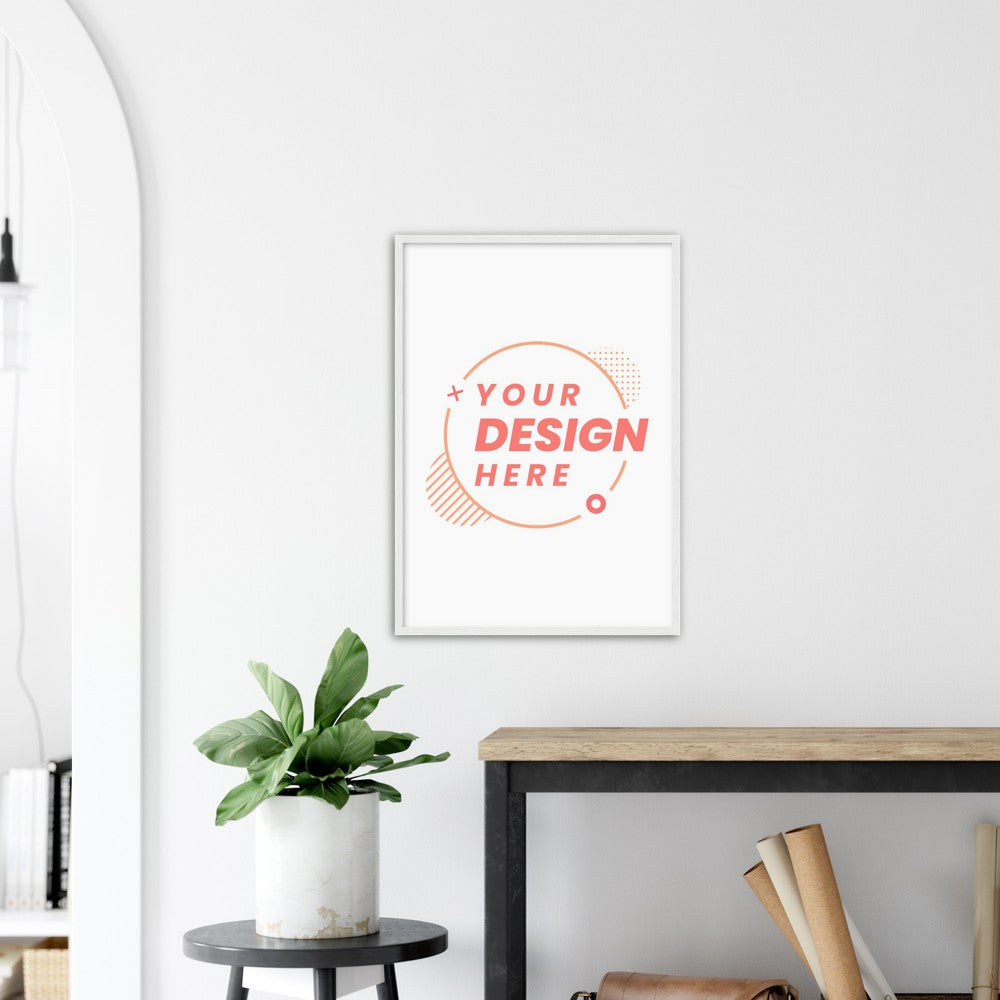 Premium Semi-Glossy Paper Wooden Framed Poster